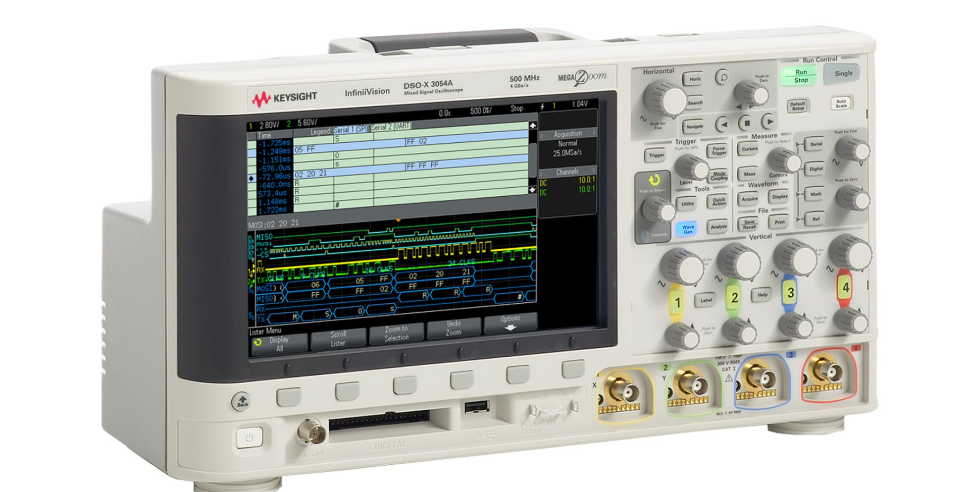 是德科技DSOX3054A數(shù)字示波器 500MHz 4通道 高速信號(hào)捕獲測試儀器